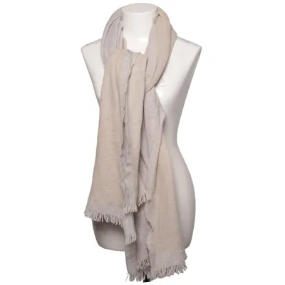 Sjal (Beige) fra 360 Cashmere Kashmir, Uld
