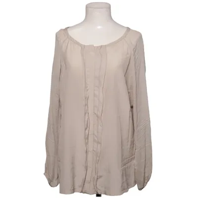 Blouse (Beige) van René Lezard Elastaan, Lyocell, Zijde