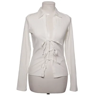 Wikkelblouse (Melt/7 Strik Rib Ls Tee) van Melting Stockholm Elastaan, Polyester, Viscose