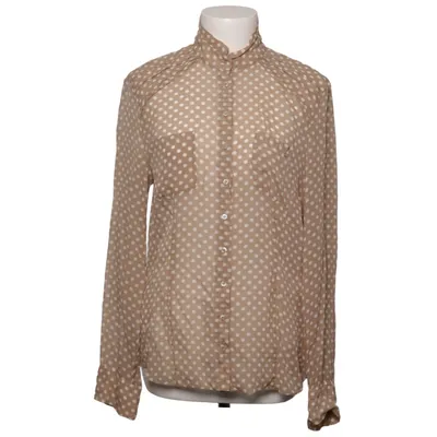 Bluse (Beige, Hvid) fra St Emile Silke