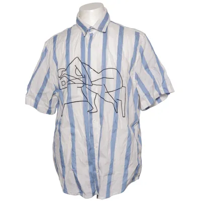 Korte mouwen shirt (Blauw, Wit) van Parra Katoen, Linnen