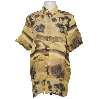 Short sleeve shirt (Beige, Brown) from Barisal Viscose