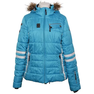 Skijakke (Blå, Hvid) fra Icepeak Kunstpels, Polyamid, Polyester