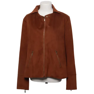 Biker jacket (Brown) from Yest Elastane, Polyester