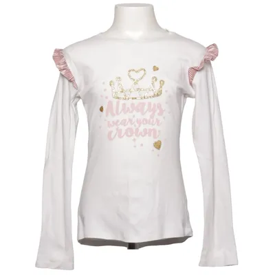 Langærmet t-shirt (Hvid, Pink, Guld) fra Martina