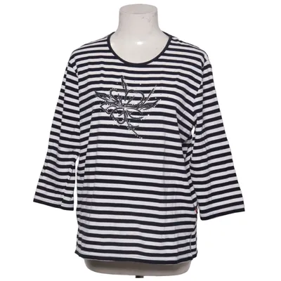 Långärmad t-shirt (Blå, Vit) från MF Bomull, Elastan
