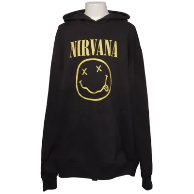 Sweat à capuche (Noir, Jaune) de Nirvana Coton, Polyester
