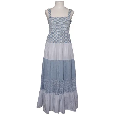 Maxi jurk (Blauw, Wit, Meerkleurig) van Sandro Katoen, Linnen, Polyester, Viscose
