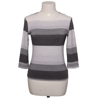 Langarmshirt (Grau, Weiß) von Grey Wolf Elasthan, Metallfaser, Viskose