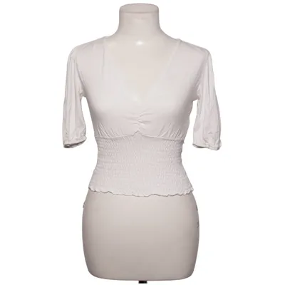 Top (White) from Stradivarius Elastane, Viscose