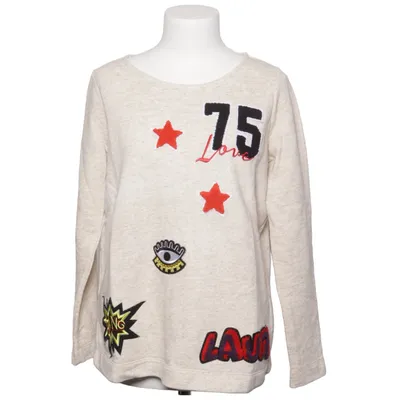 Sweatshirt (Beige, Multicolore) de Mrs. Foxworthy Coton, Lin, Polyester