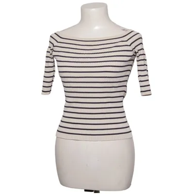 Top (Beige, Blue) from Zara Nylon, Viscose