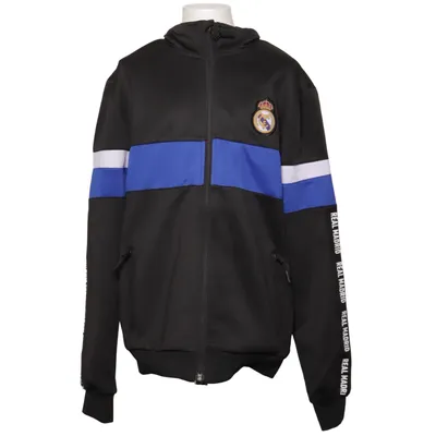Træningsjakke (Sort, Blå, Hvid) fra Real Madrid Elastan, Polyester