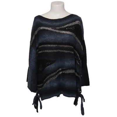 Trui (Blauw, Zwart, Zilver) van Meisïe Acryl, Mohair, Polyamide