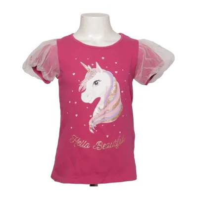 T-shirt (Pink, Flerfarvet) fra Mana Bomuld, Polyester