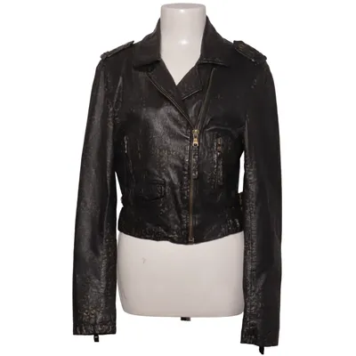 Biker jacket (Black) from Oakwood Leather, Polyester