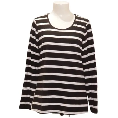 T-shirt à manches longues (Noir, Blanc) de Janina Stretch Coton, Élasthane