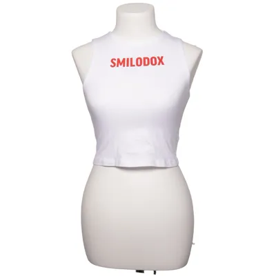 Träningslinne (Vit, Röd) från Smilodox Bomull, Elastan