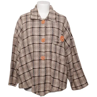Skjortejakke (Beige, Sort, Hvid) fra Collection L. Polyester