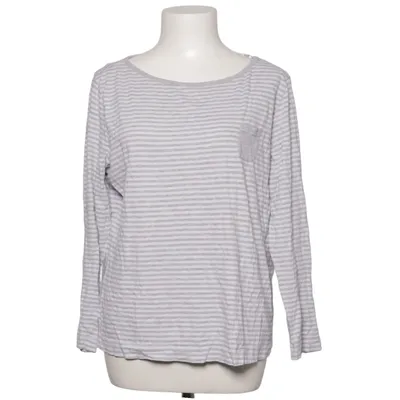 Langærmet t-shirt (Grå, Hvid) fra Sia Økologisk bomuld, Viscose