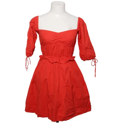 Dress (Red) from Bershka Cotton, Linen