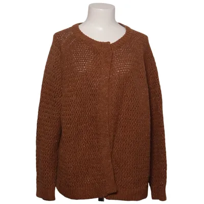 Strickjacke (Braun) von Le Comte Baumwolle, Metallfaser, Polyamid