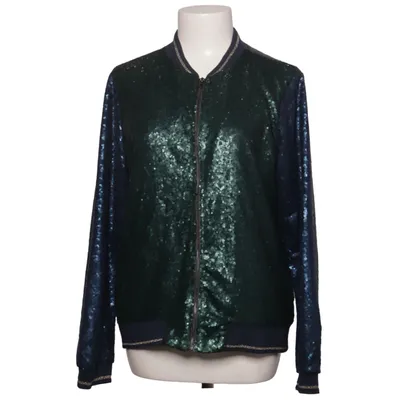 Bomberjakke (Blå, Grøn, Flerfarvet) fra WE Fashion Metallfiber, Polyester