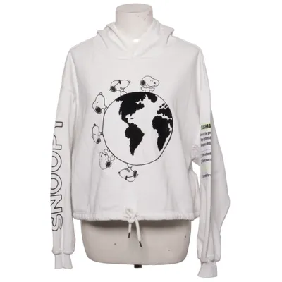 Sweat à capuche (Blanc) de Peanuts Coton, Polyester, Viscose