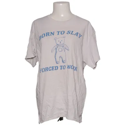 T-shirt (Vit, Blå) från Gildan Bomull
