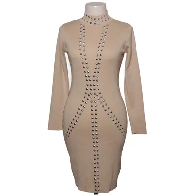 Turtleneck kjole (Beige) fra Moewy Polyamid, Viscose