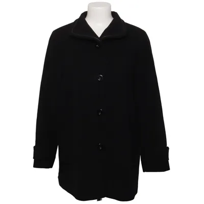 Coat (Black) from Sixth Sense Polyester, Wool