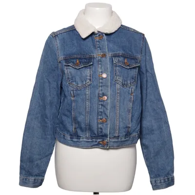 Lined denim jacket (Blue, White) from New Look Denim Cotton