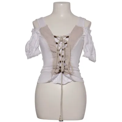 Dirndlbluse (Hvid, Beige) fra Stockerpoint