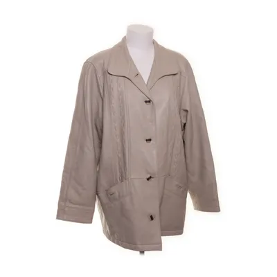 Läderjacka (Beige) från Zaga Polyester, Skinn