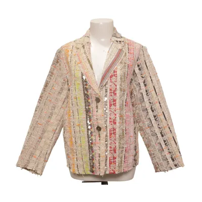 Blazer (Beige, Multicolored) from Riani Cotton, Metallic fiber, Polyamide, Polyester, Viscose