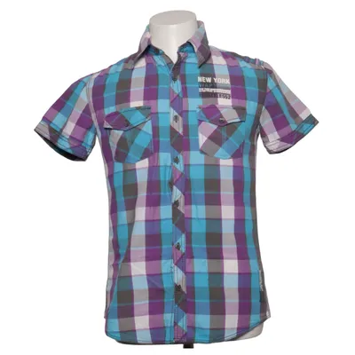Short sleeve shirt (Blue, Purple, Multicolored) from 1982 Cotton