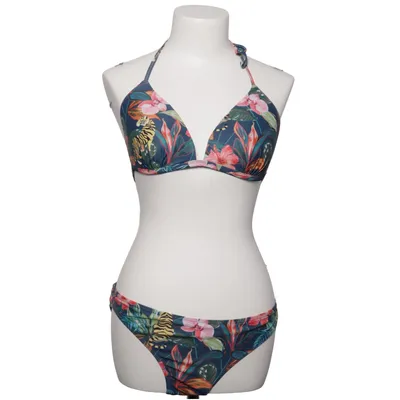 Bikini (Blue, Multicolored) from Lands' End Elastane, Polyester