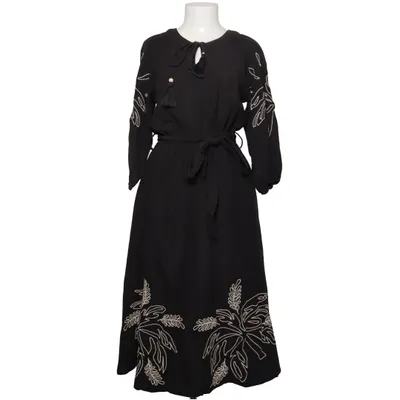 Dress (Black, White) from Lea Cotton, Linen, Viscose
