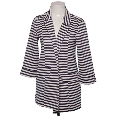 Blazer (Blue, White) from Mela London Elastane, Polyester