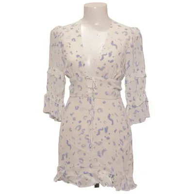 Dress (White, Blue) from Reformation Viscose