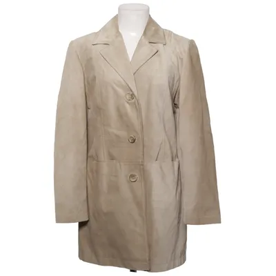 Læderfrakke (Beige) fra Collection Læder