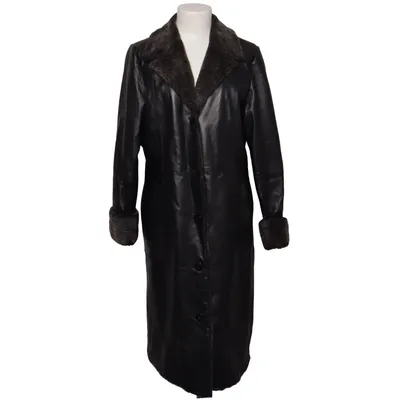 Läderkappa (Svart, Grå) från Mangoon Skinn, Polyester