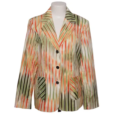 Kavaj (Orange, Grön, Vit) Bomull, Elastan, Polyester