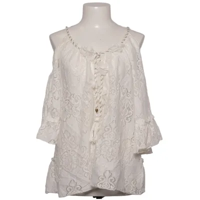 Blouse (Blanc) de Azaka Coton, Polyamide