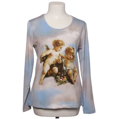Langarmshirt (Blau, Mehrfarbig) von Alfredo Pauly Elasthan, Polyester