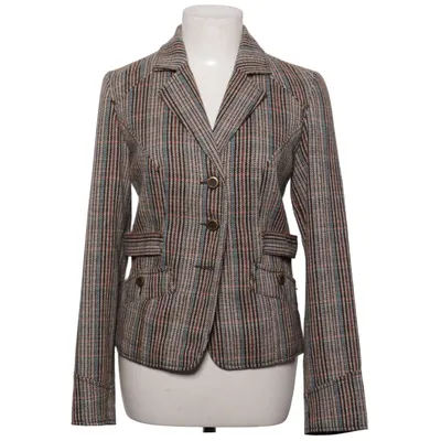 Blazer (Brown, Multicolored) from Blind Date Polyester, Wool