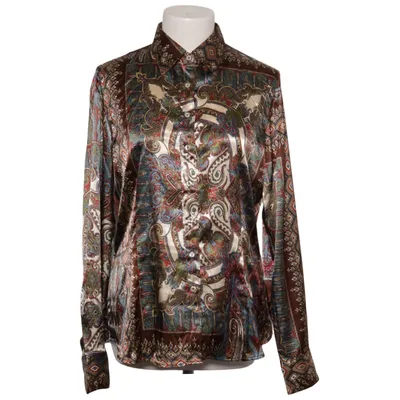 Blus (Brun, Blå, Grön) från Robert Friedman Elastan, Polyester