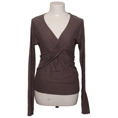 Wikkelblouse (Grijs) van Velvet Katoen, Elastaan