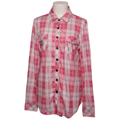 Flanellskjorta (Rosa, Vit) från DJT Elastan, Polyester