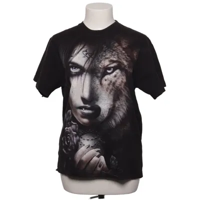 T-shirt (Black, Multicolored) from Spiral Cotton